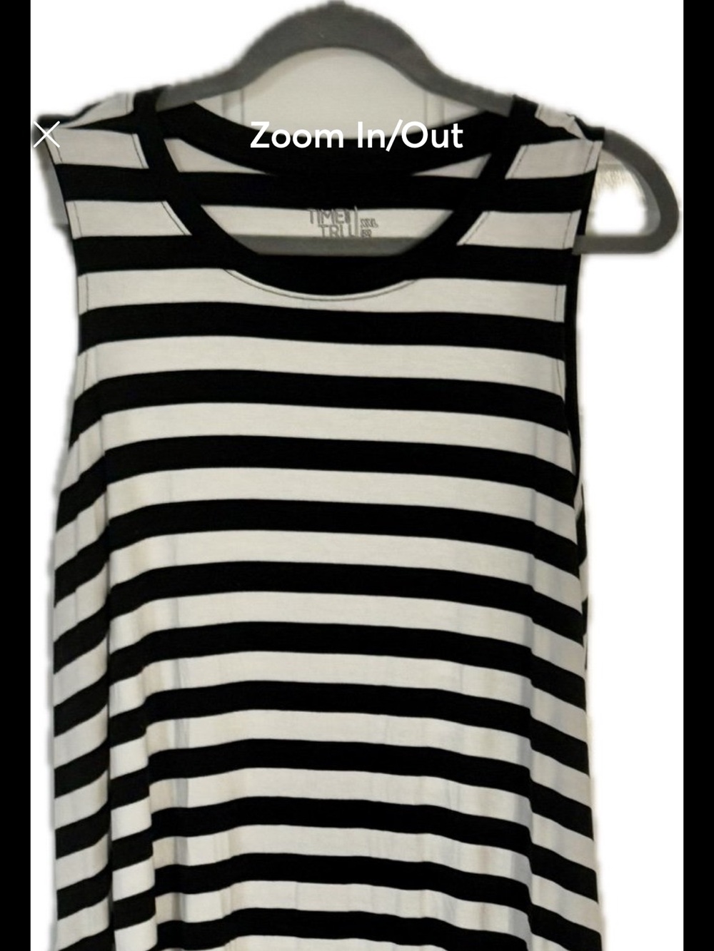 Time and Tru Black and White Striped Dress Size XXL